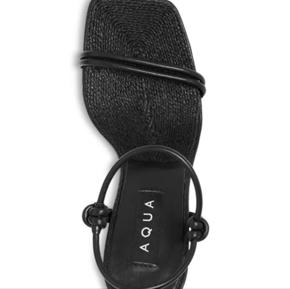 Aqua Alaya Strappy High Heel Sandals Black -8 - Picture 3 of 8